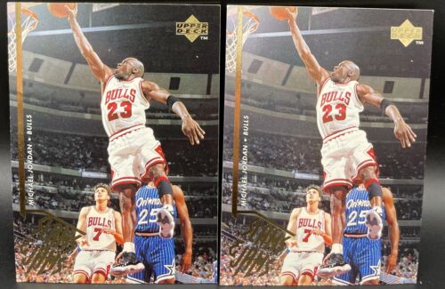 1995-96 Upper Deck - Slams & Jams  #352 CHICAGO BULLS Michael Jordan 2 Card