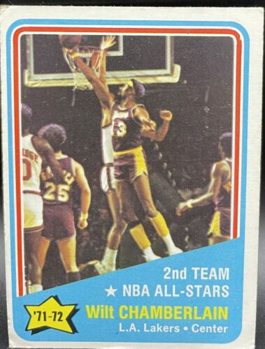 Wilt Chamberlain La Lakers HOF 1972-73 Topps - #168 NBA All-Stars HOF RARE