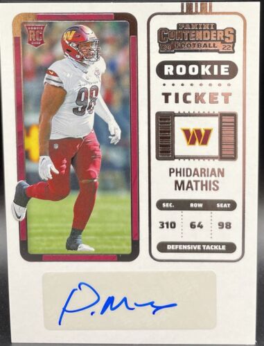 2022 Panini Contenders - Rookie Ticket #170 Phidarian Mathis, Autograph, RC
