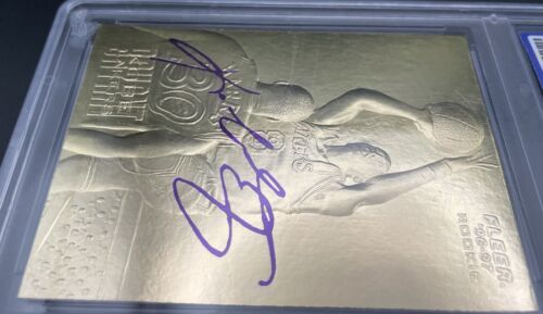 Kobe Bryant 996-97 Fleer 24kt Gold (RC) Serial #41338 Purple Signature 
