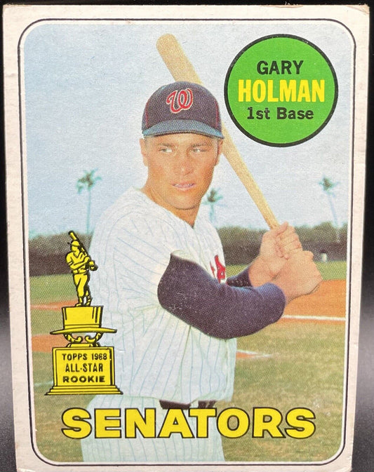 1969 Topps All-Star Rookie Gary Holman #361 Washington Senators Rare! 🔥R/C⚾️