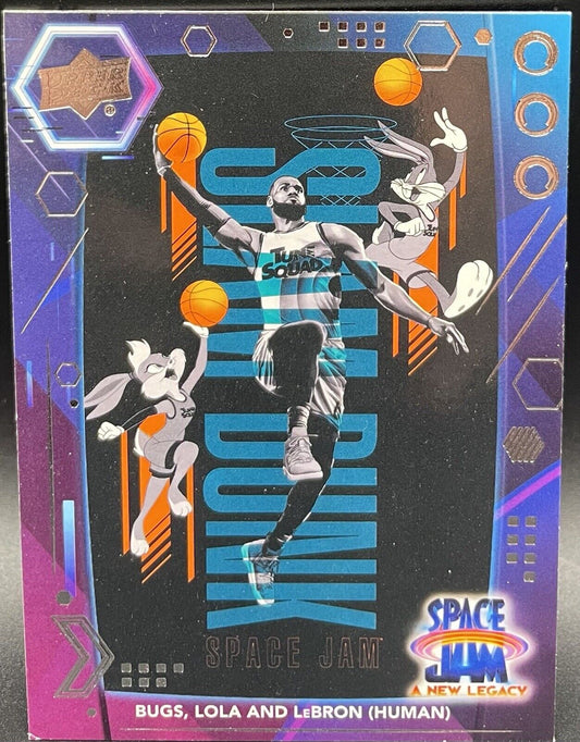 2021 BUGS LOLA AND LEBRON JAMES UPPER DECK SPACE JAM #48 BASE CARD LOONEY TOONS
