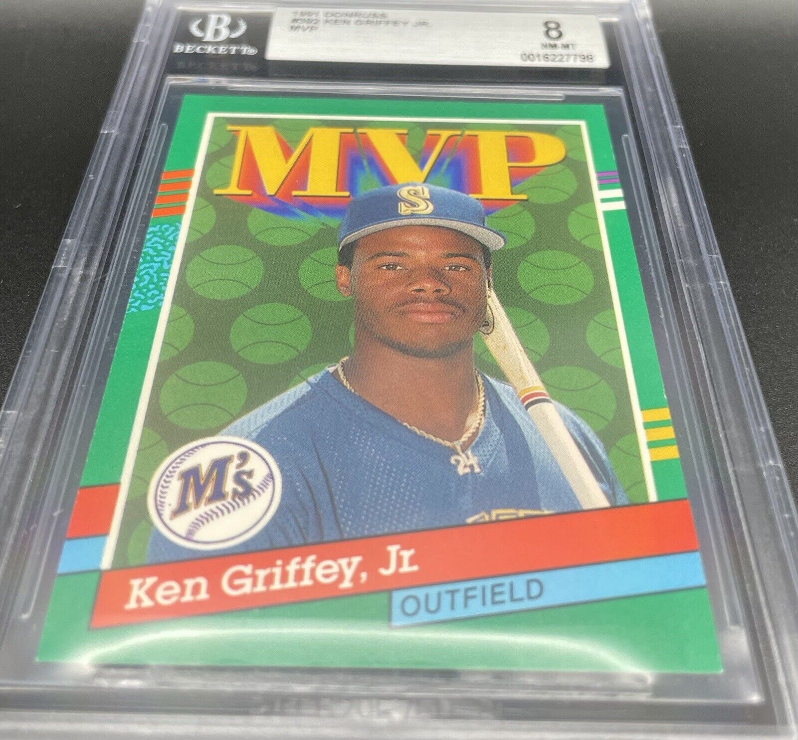 KEN GRIFFEY JR MVP 1990 Donruss #392 Seattle Mariners ERROR INC No Dot