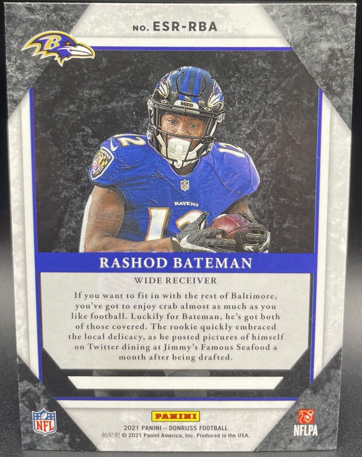 2021 Panini Donruss - Elite Series Rookies #ESR-RBA Rashod Bateman (RC)