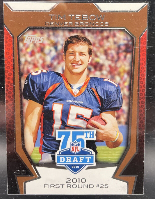 Tim Tebow 2010 Topps 75th Draft #75DA-12 Denver Broncos first Round #25 