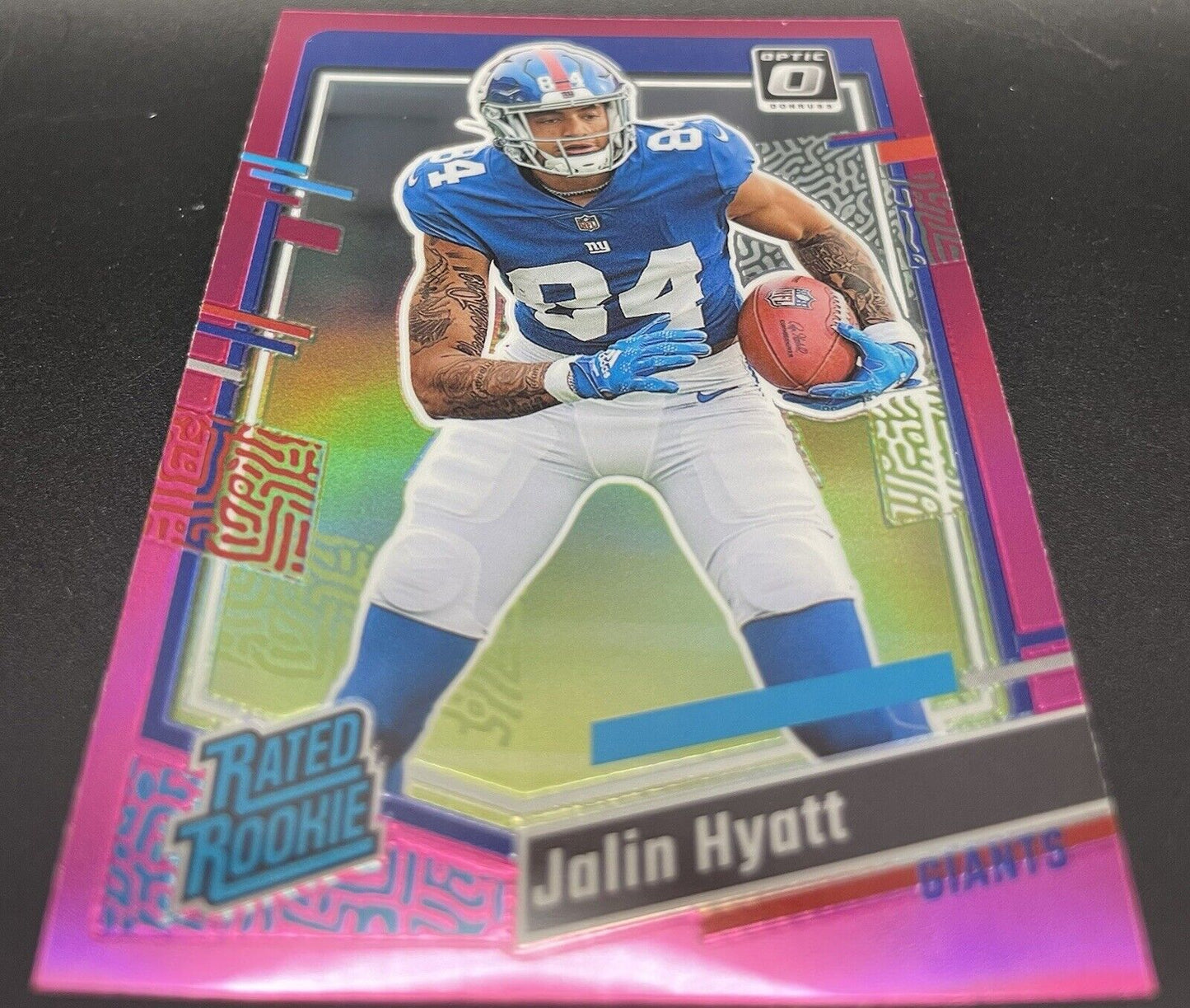 2023 Panini Donruss - Rated Rookie Optic Preview Pink Prizm #378 Jalin Hyatt...