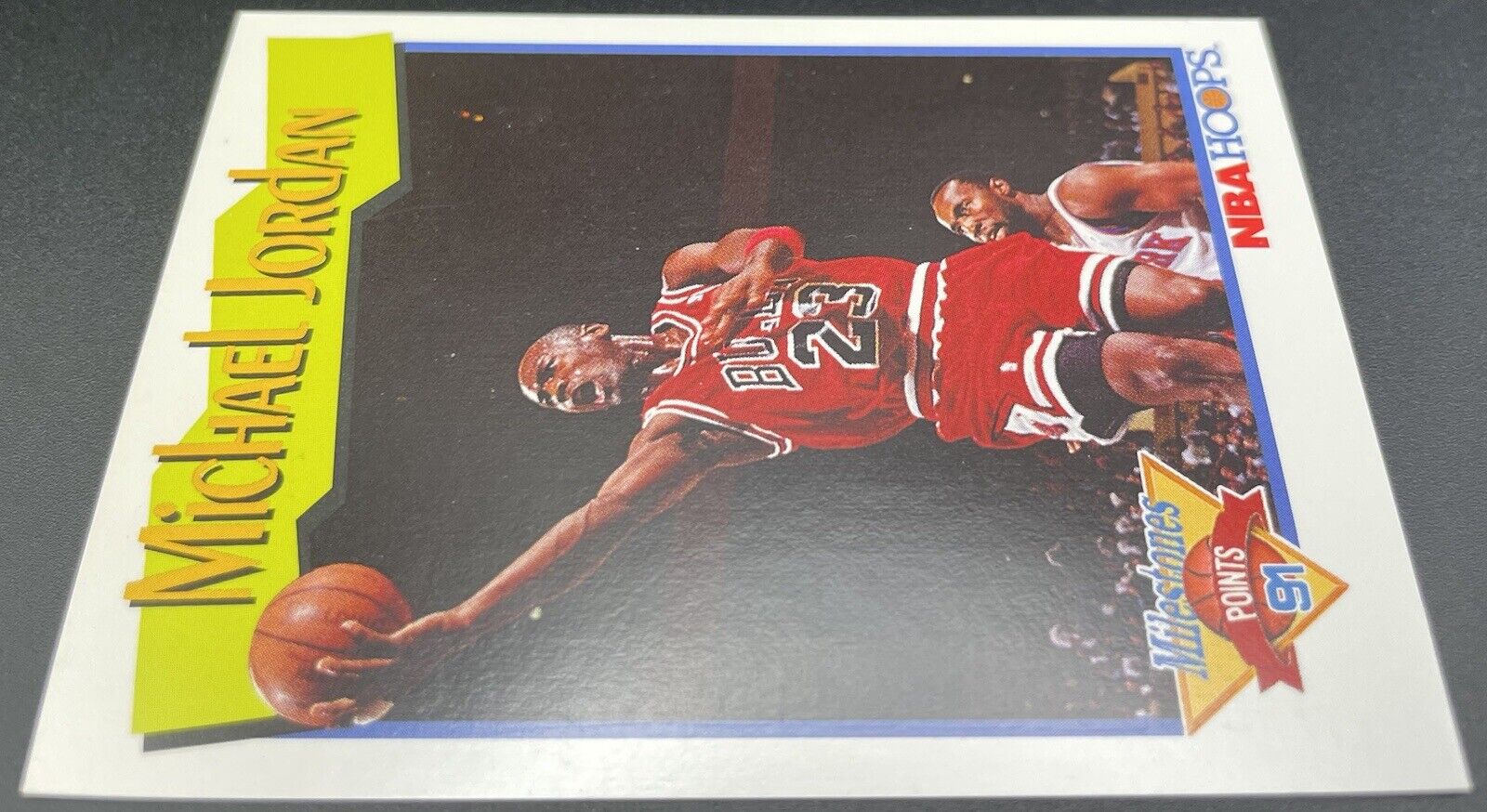 Michael Jordan 1991 NBA Hoops #317 Milestone Points Leader 5th Year In Row