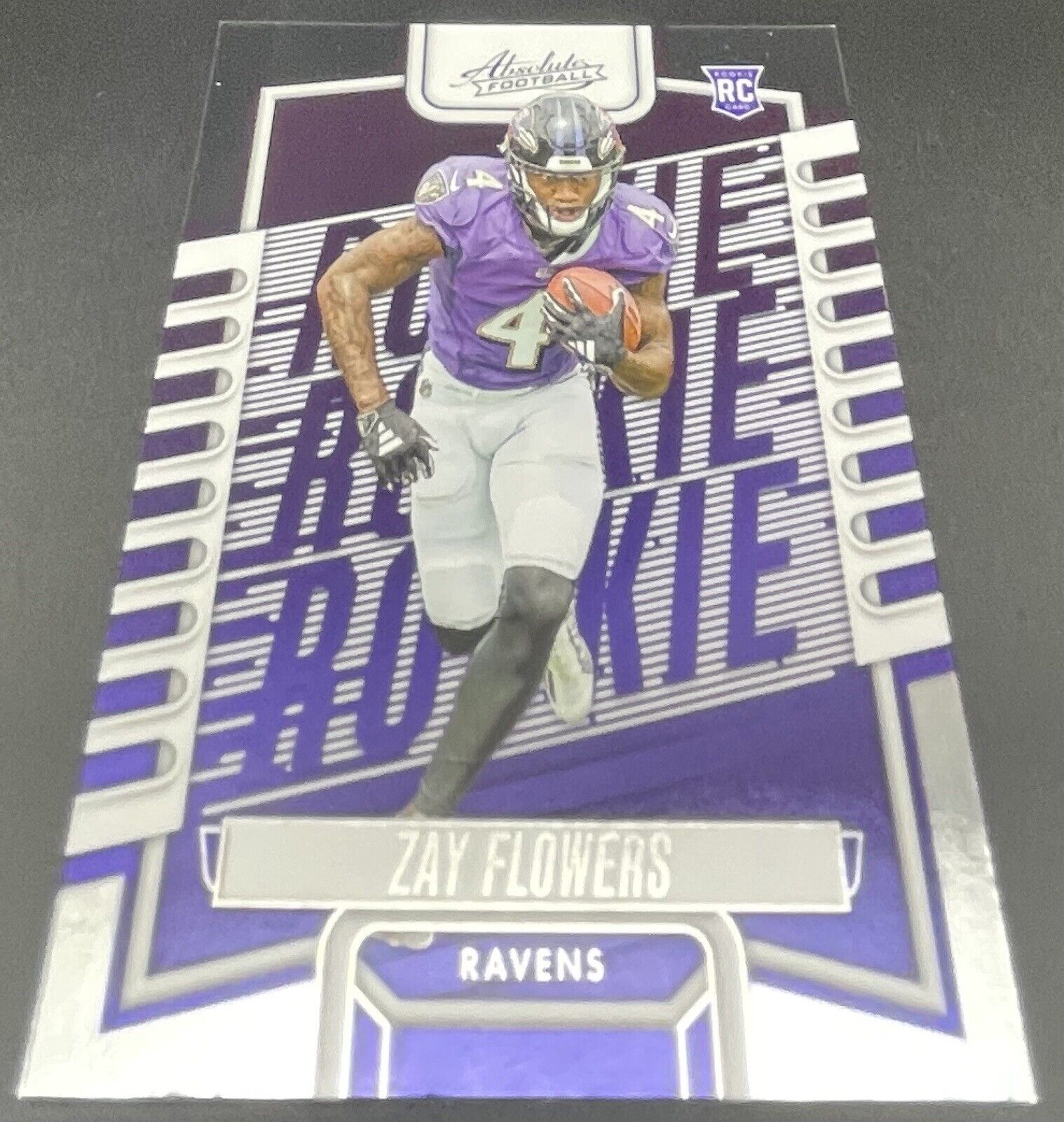 Zay Flowers 2023 Panini Absolute #111 Rookie Card Baltimore Ravens Chrome