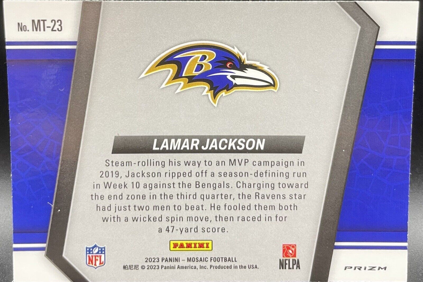 Lamar Jackson  2023 Panini Mosaic Disco #MT-23 Baltimore Ravens