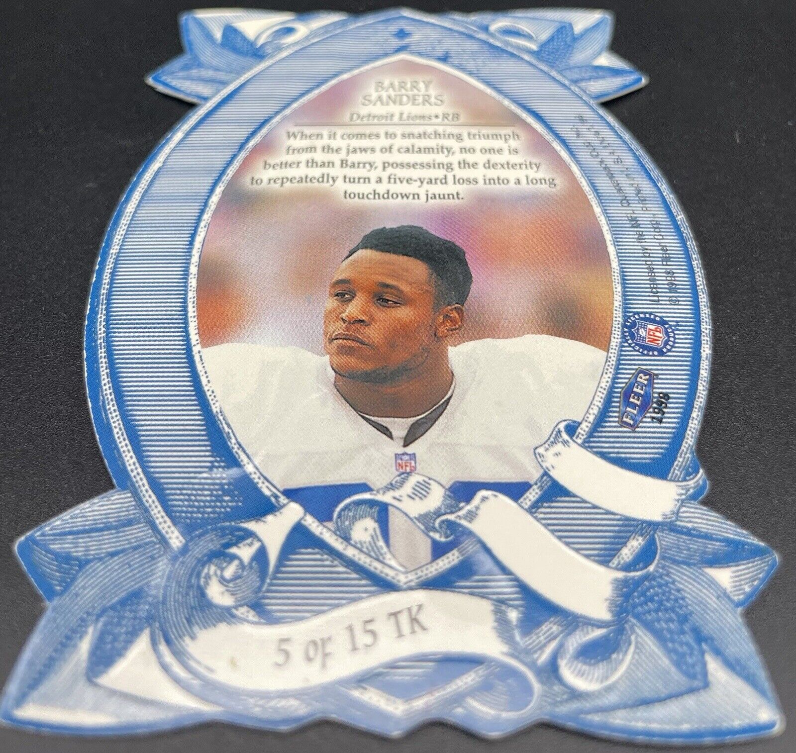 Barry Sanders 1998 Clear Ultra Die Cut 5 Of 15 touchdown Kings Detroit Lions