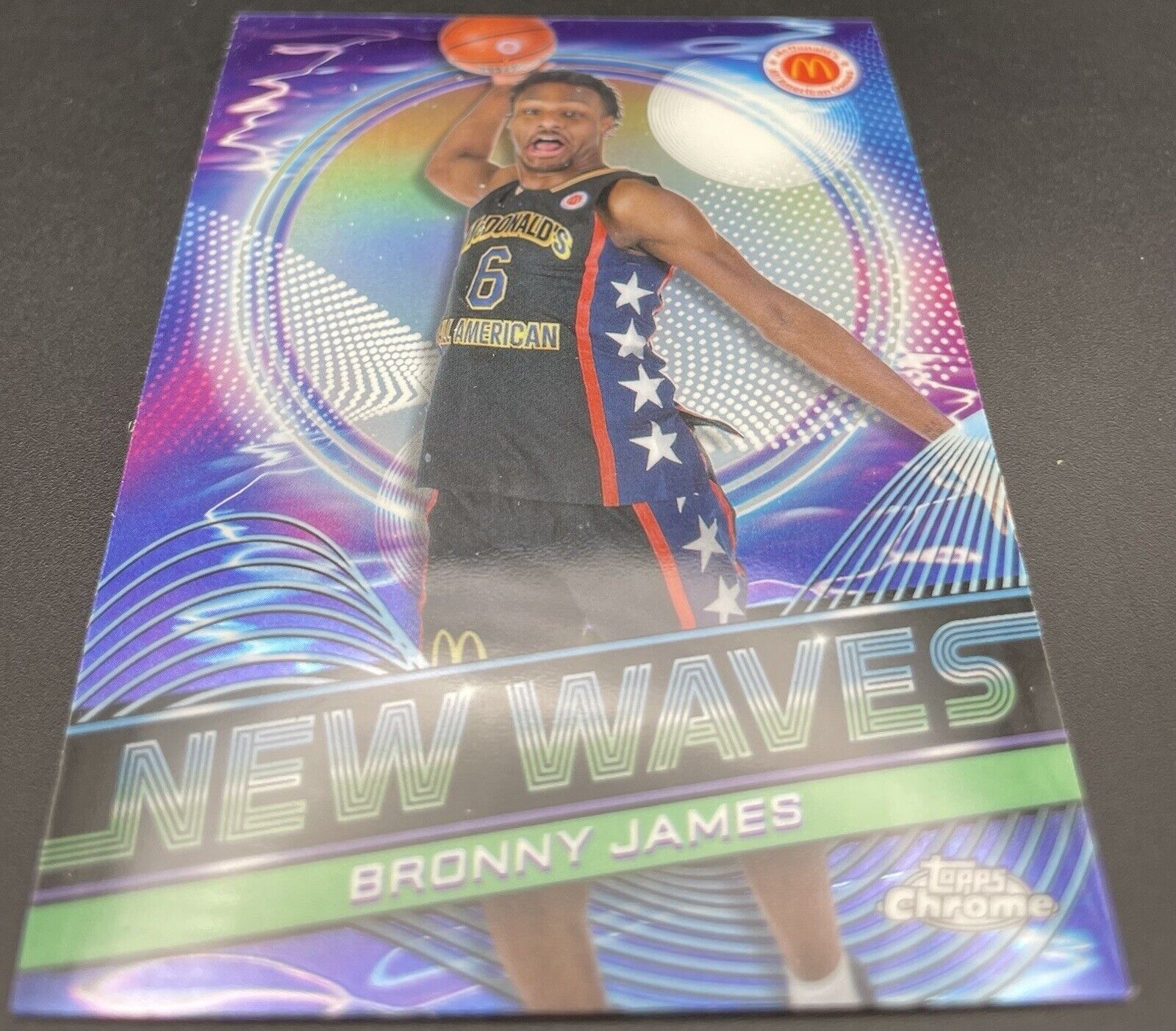 Bronny James 2023 Topps New Waves #NW-12 Blue Mcdonald’s All-American Games￼