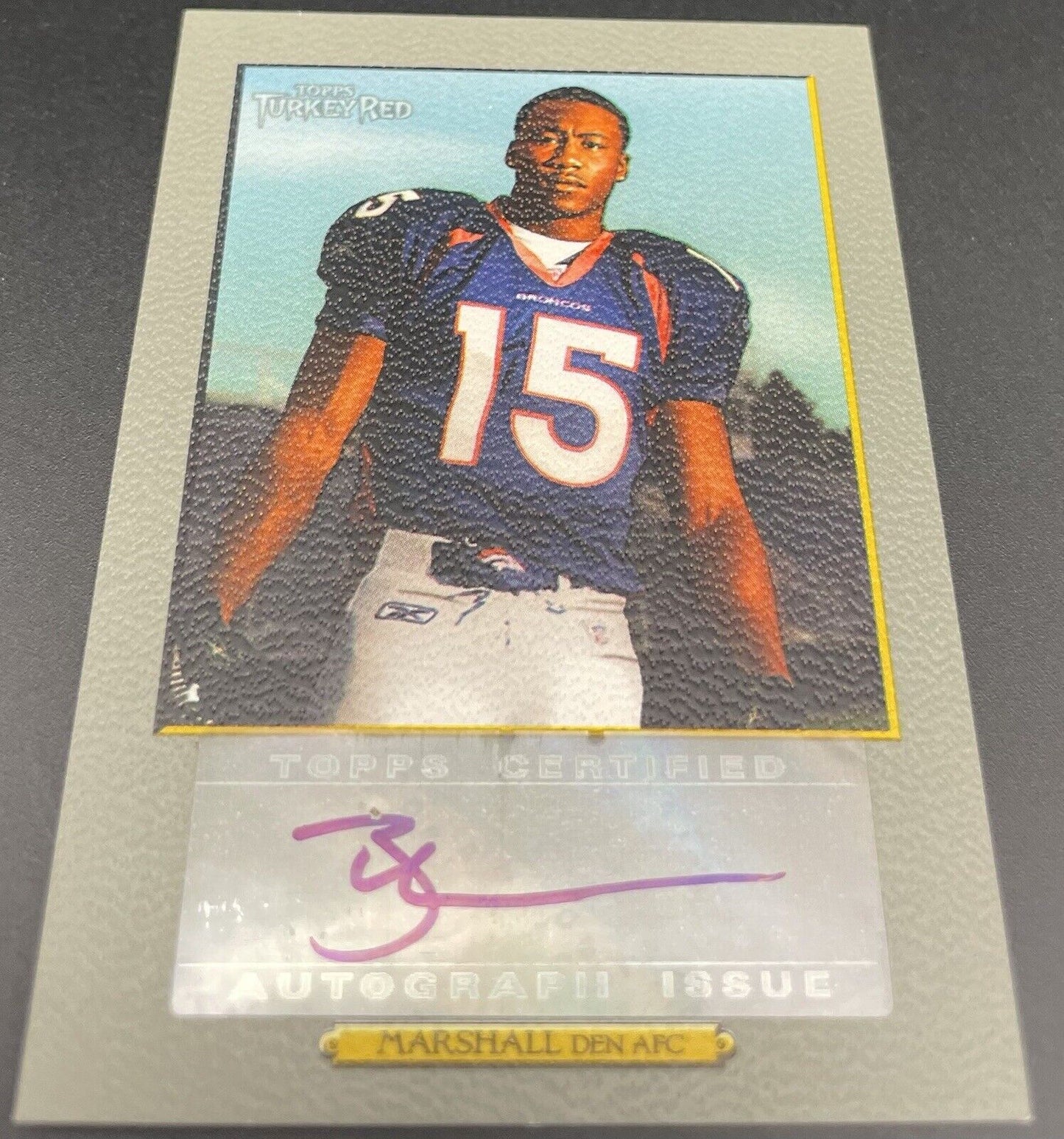 Brandon Marshall 2006 Topps # TRA-BM AUTOGRAPH, Rookie, Denver Broncos