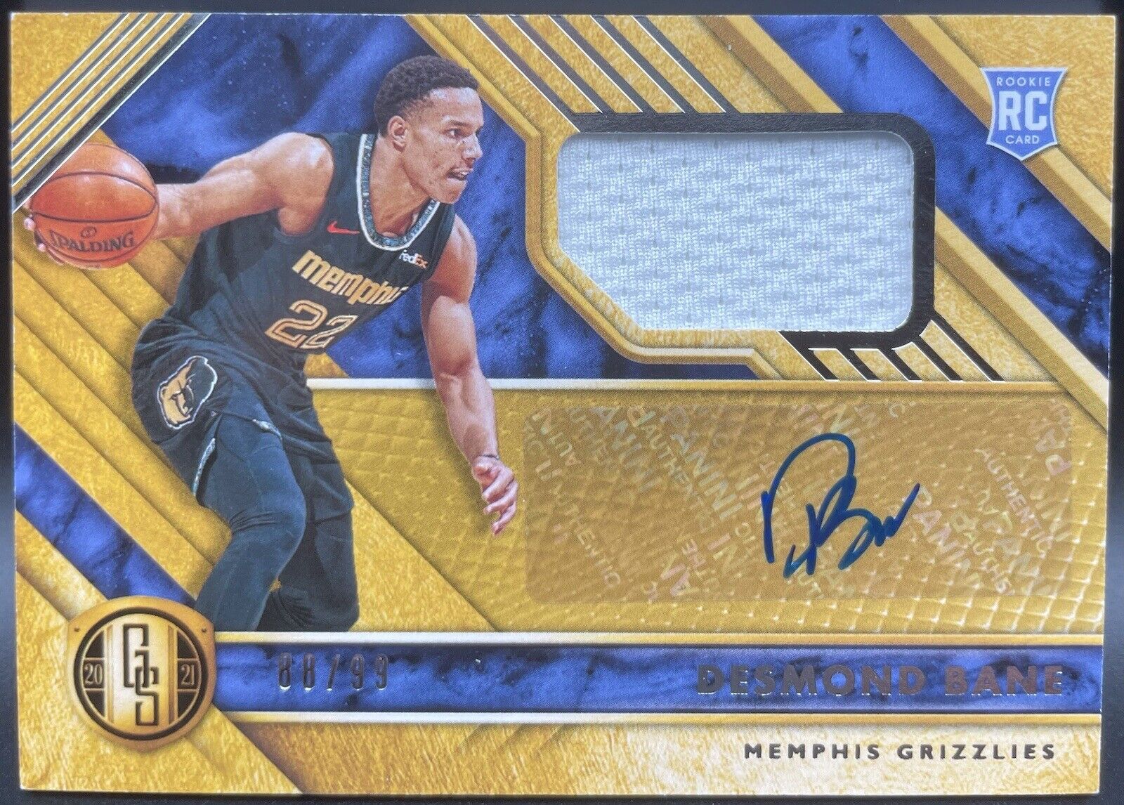 2020 Panini Gold Standard  DESMOND BANE #DES  RPA Rookie Auto Patch  /99