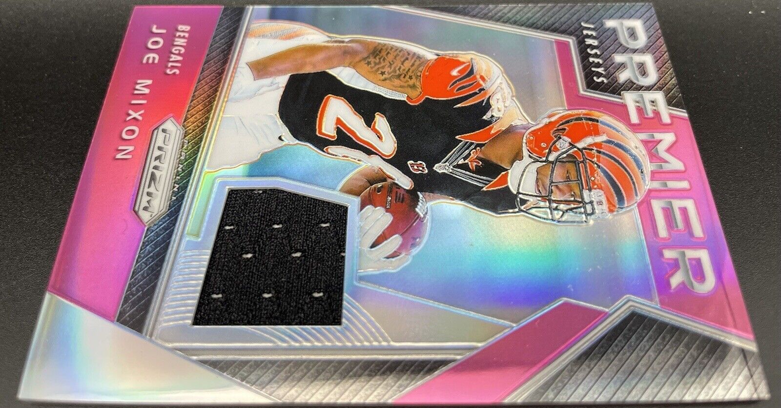 Joe Mixon 2017 Panini Prizm Patch, RC, Pink #18 Cincinnati Bengals🔥🔥💥🏈