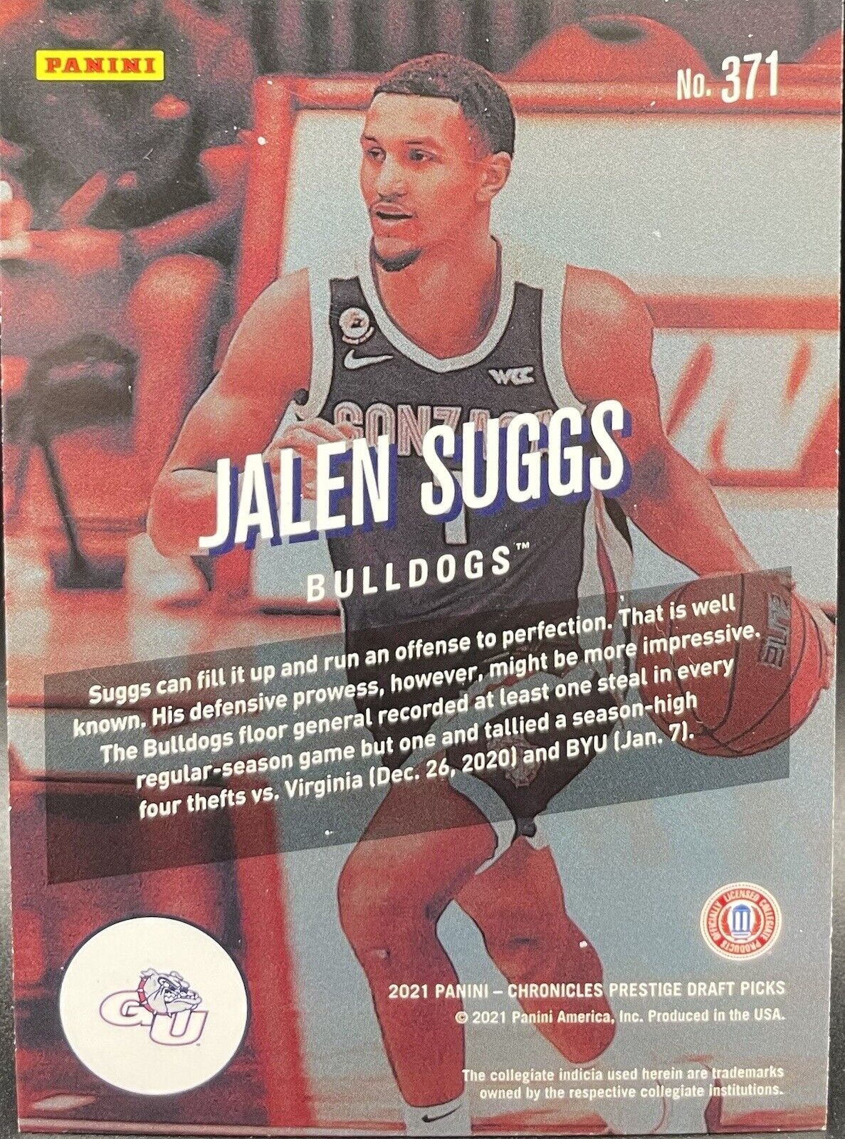 Jalen Suggs 2021 Panini Chronicles Prestige RC Rookie Orlando Magic