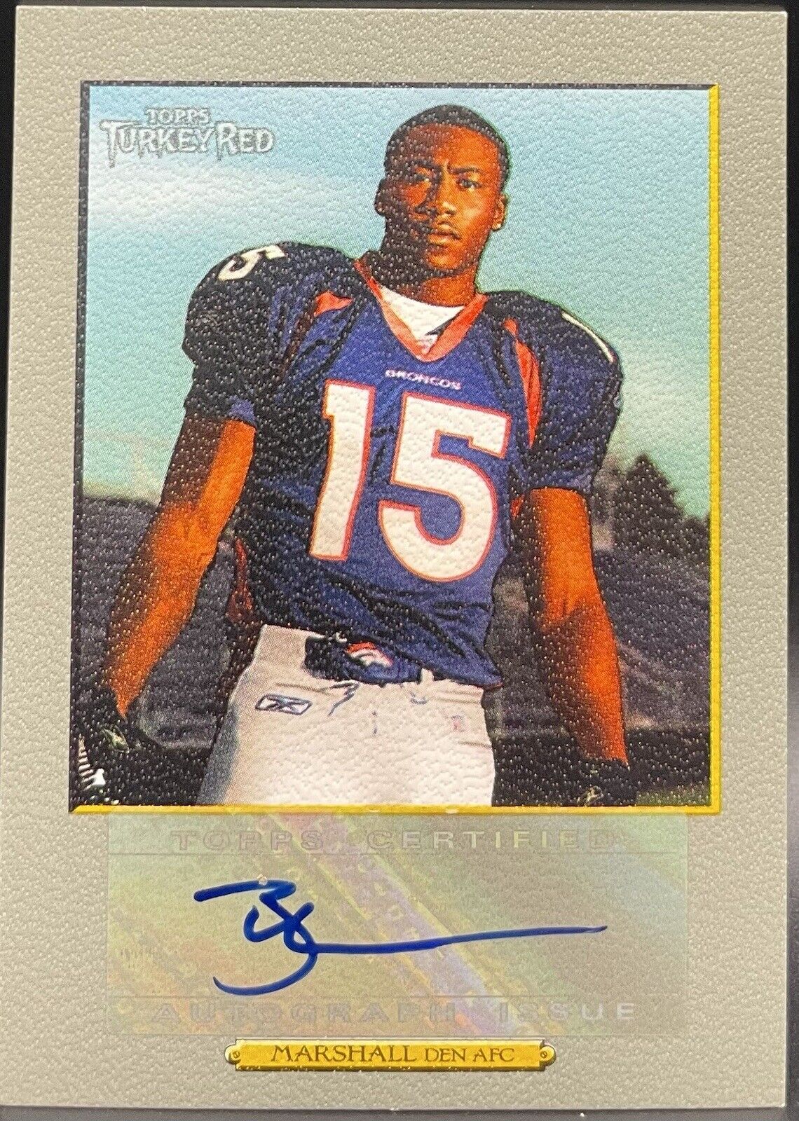 Brandon Marshall 2006 Topps # TRA-BM AUTOGRAPH, Rookie, Denver Broncos