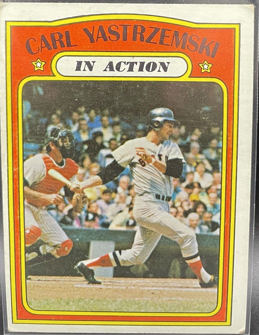 Carl Yastrzemski 1972 Topps #38  In Action Boston Red Sox