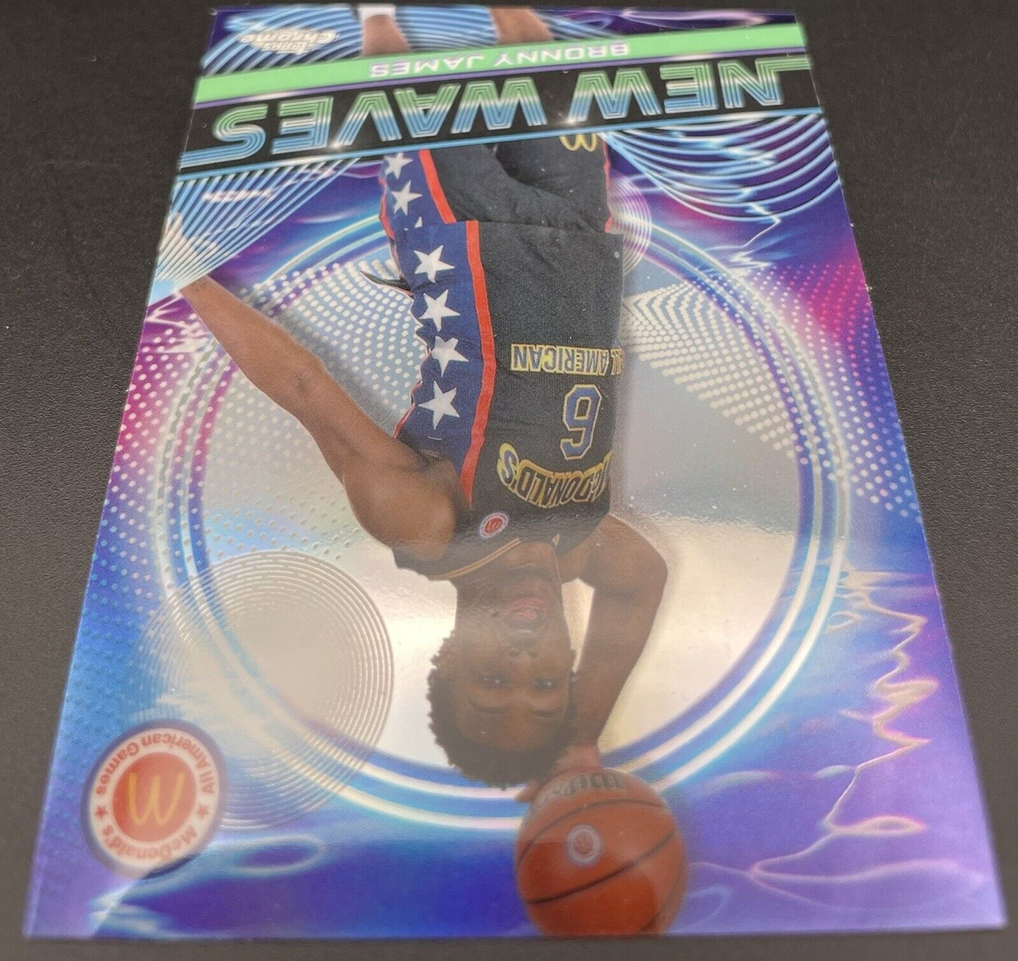 Bronny James 2023 Topps New Waves #NW-12 Blue Mcdonald’s All-American Games￼