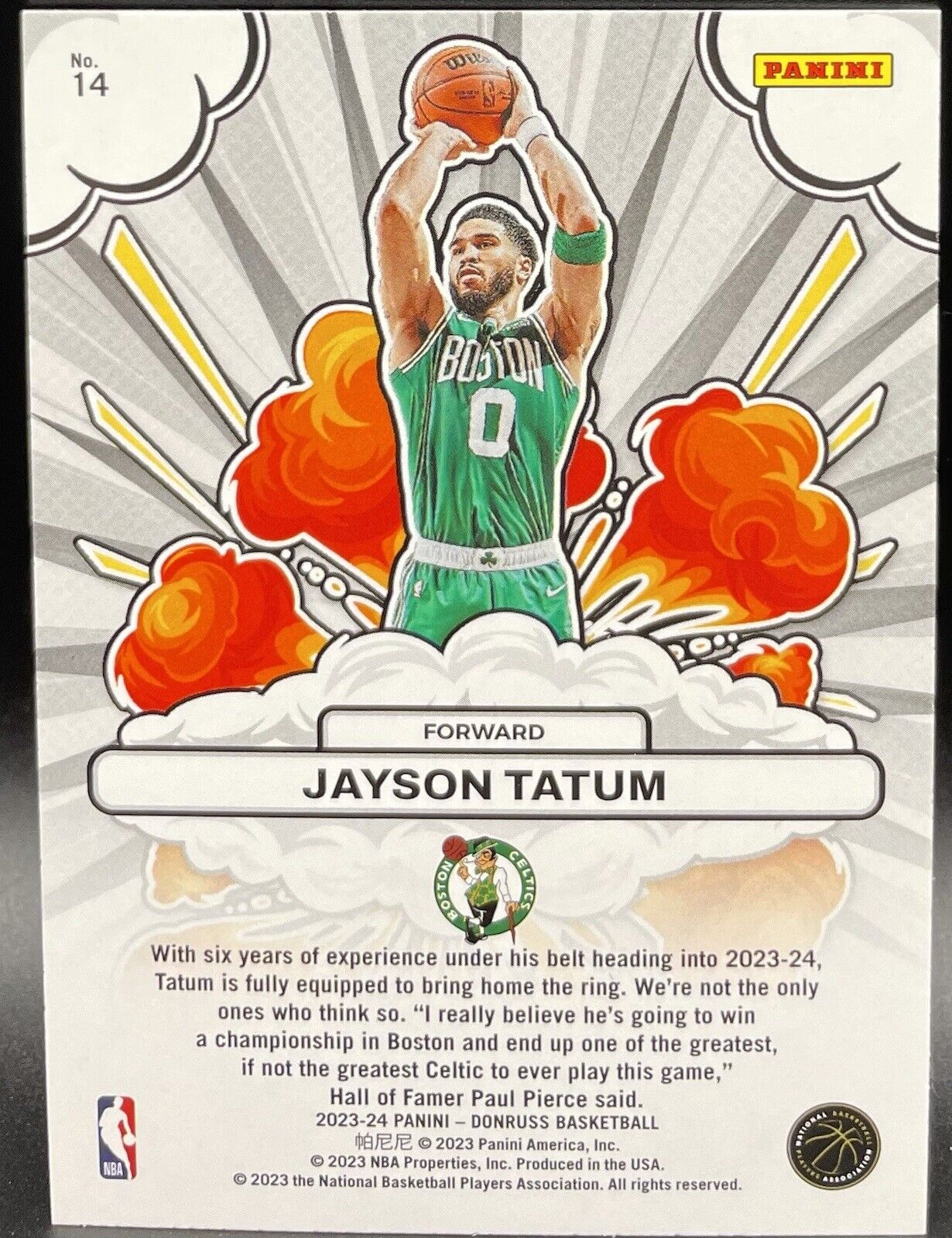 Jayson Tatum 2023 Panini Donruss #14 Bomb Sqaud Boston CelticsBoston Celtics 