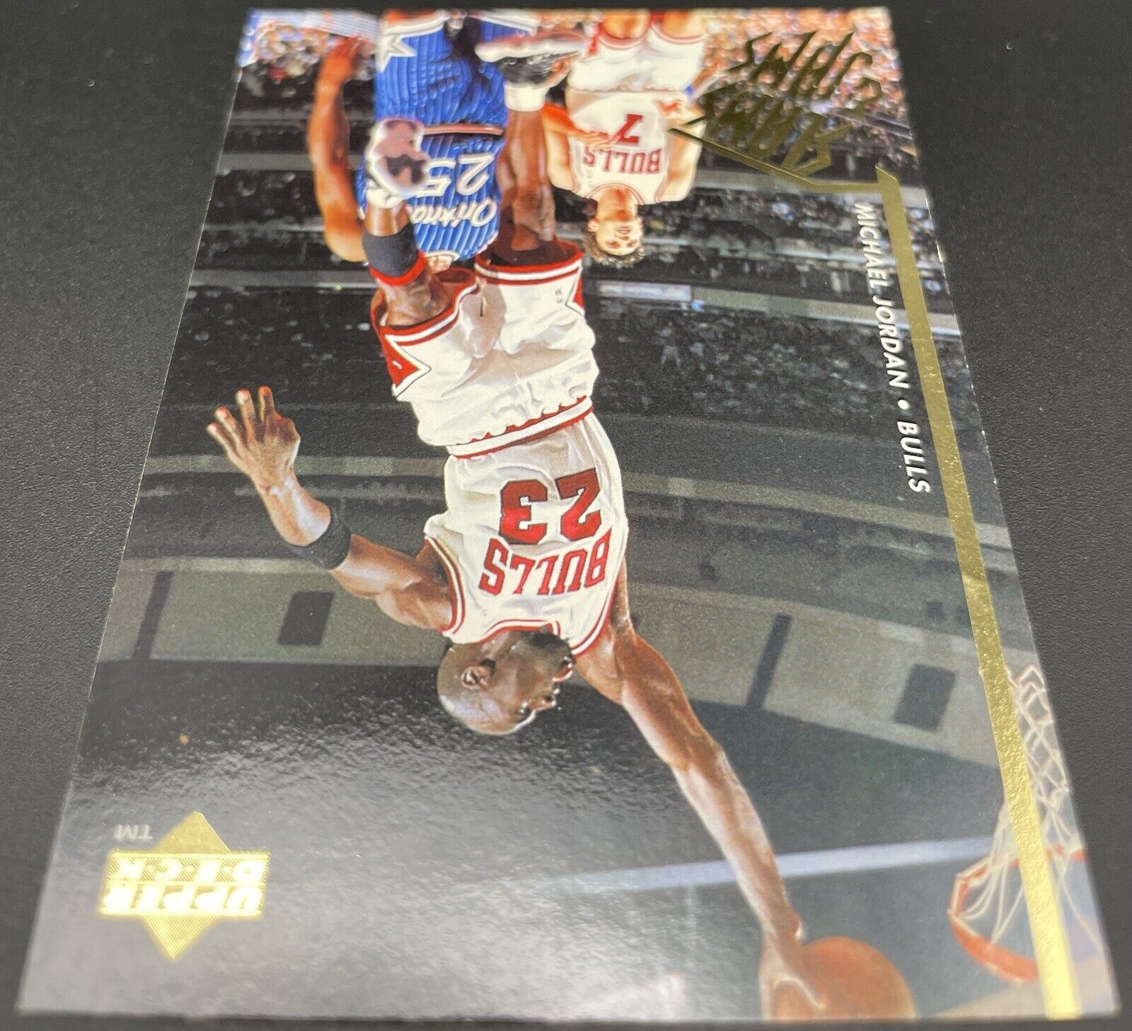 1995-96 Upper Deck - Slams & Jams Gold Electric Court #352 Michael Jordan 2 Card