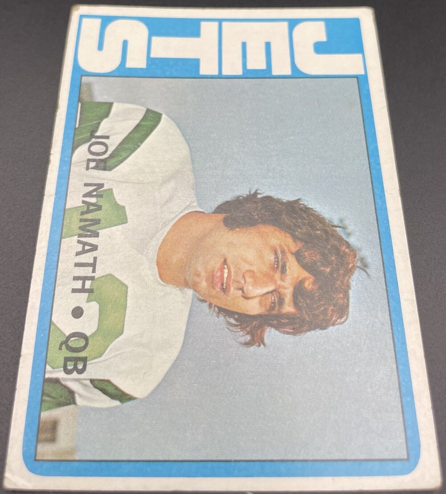 1972 Topps #100 Joe Namath (New York Jets)    HOF!    BROADWAY JOE!   ROLL TIDE!