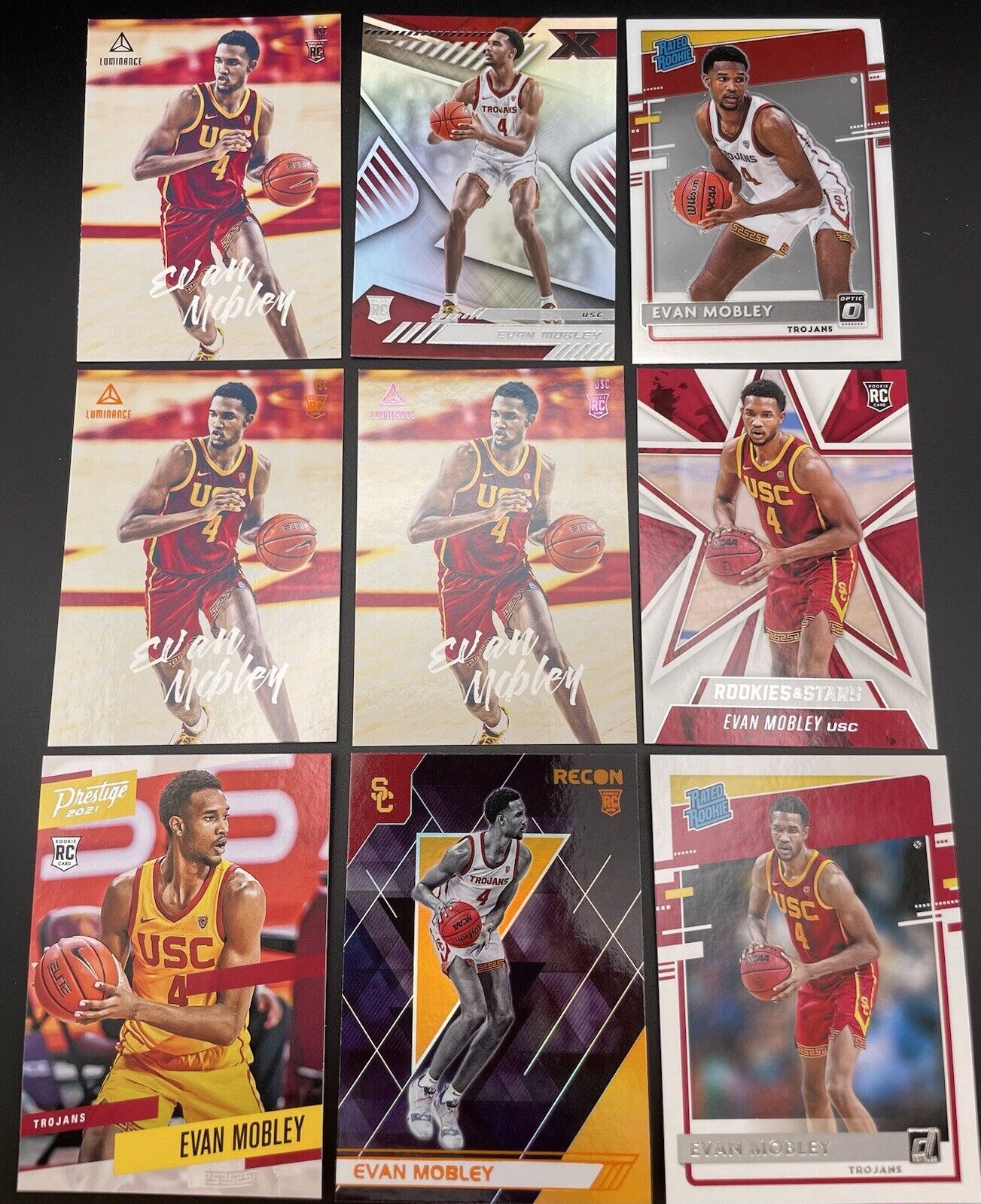 Evan Mobley Rookie 2021 Panini Chronicles XR,Rookie Stars, Cleveland Cavaliers 9