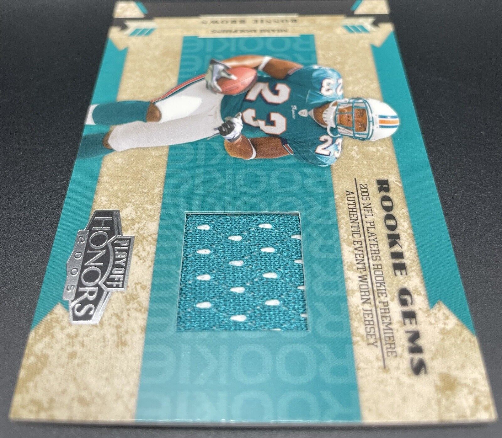 Ronnie Brown 2005 Donruss Playoff Honors #RG-221 Patch /750 RC Miami Dolphins