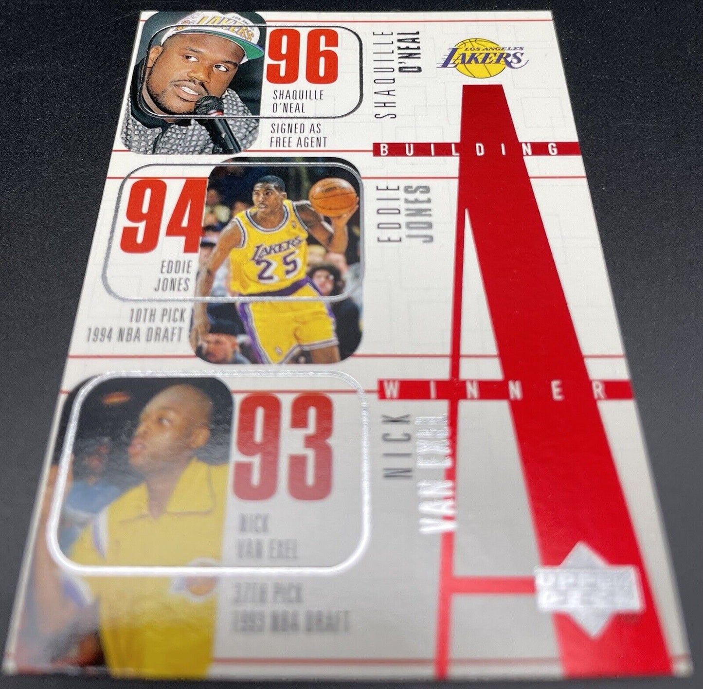 1996-97 Upper Deck - Building a Winner #148 Kobe Bryant, Shaquille O'Neal, Eddie