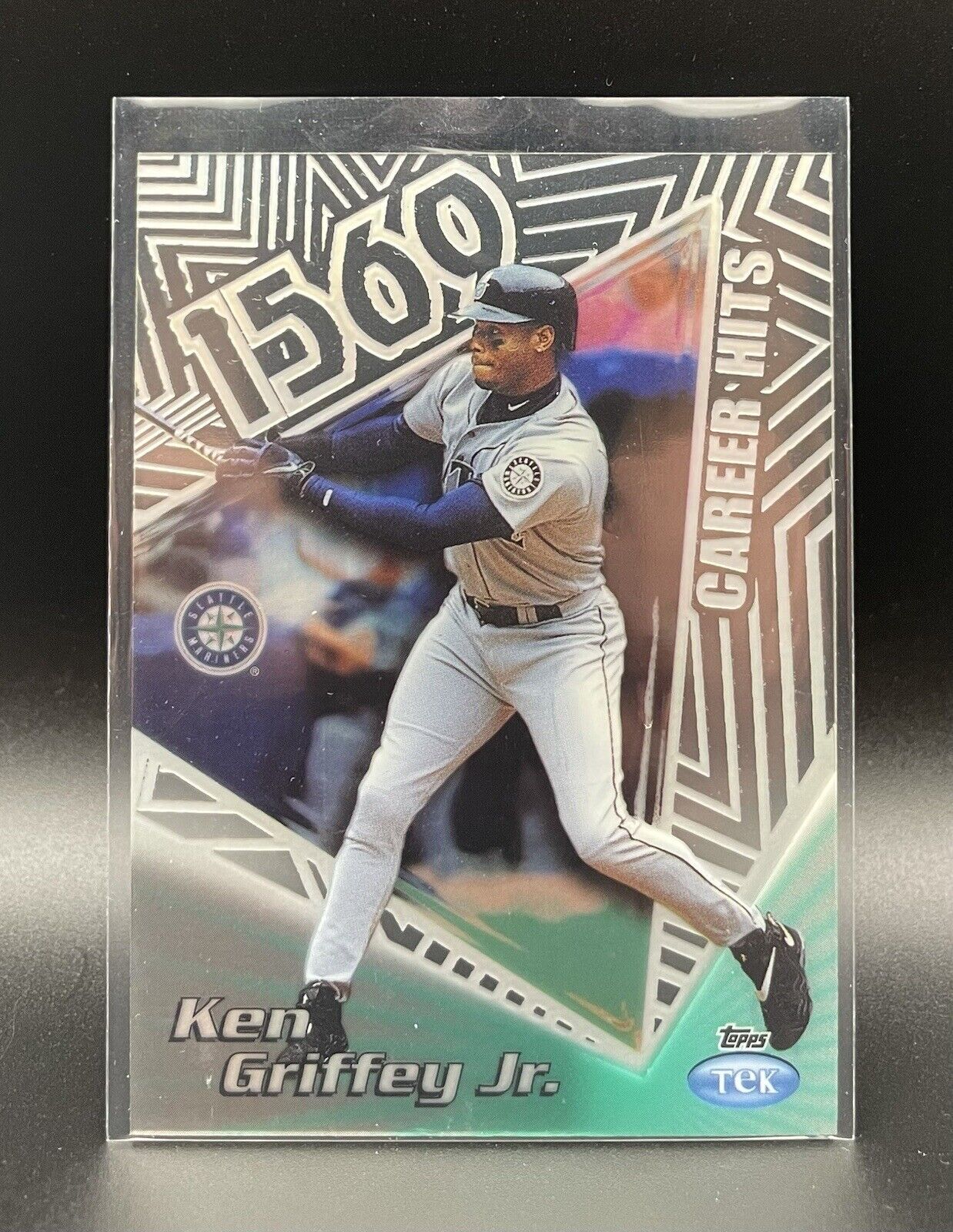 Ken Griffey Jr 1999 Topps #5B P-26 Clear 1560 Career Hits Seattle Mariners RARE!