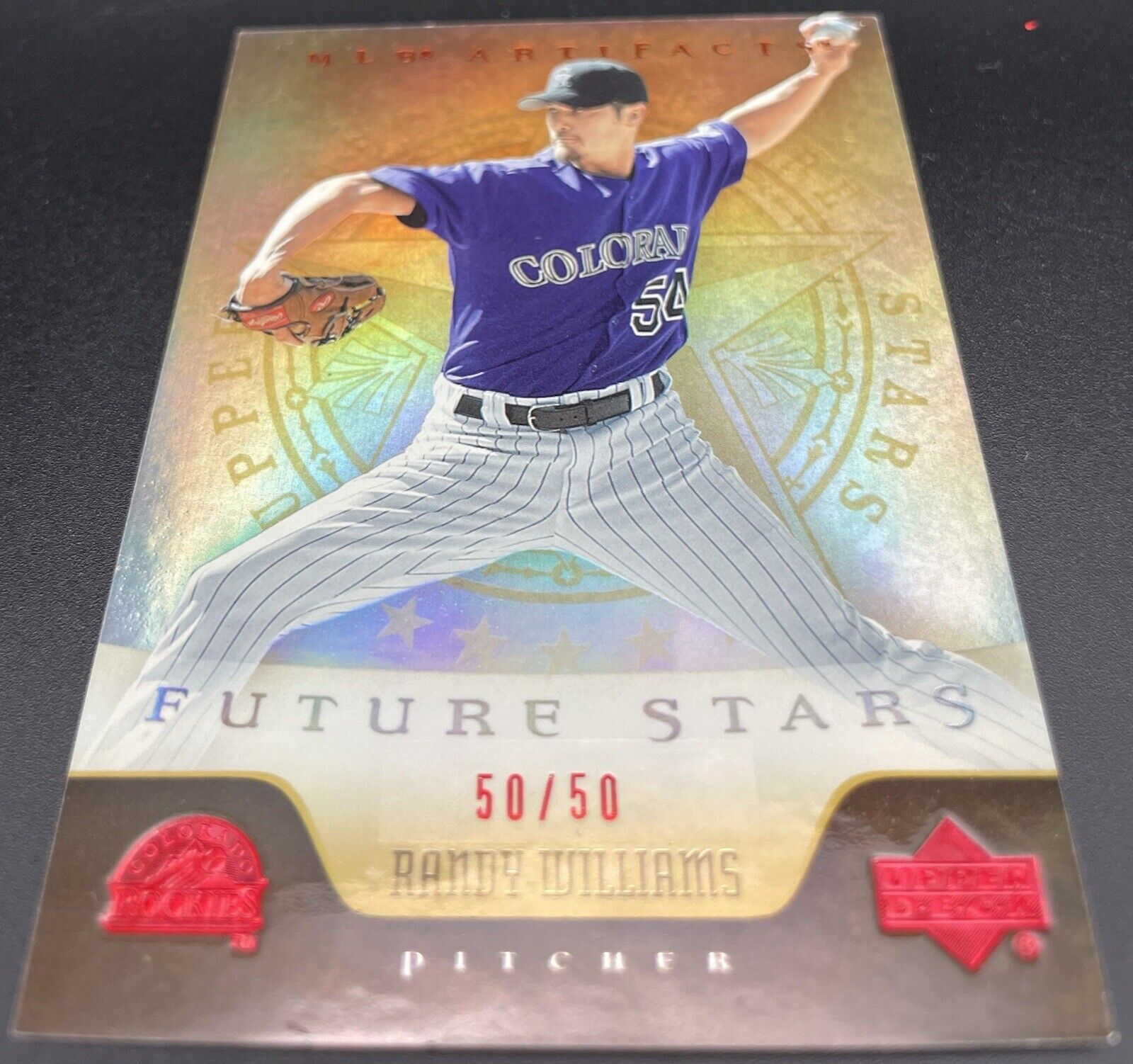 Randy Williams 2005 Upper Deck Future Stars #261 Mlb Artifacts 50/50 Rare! 