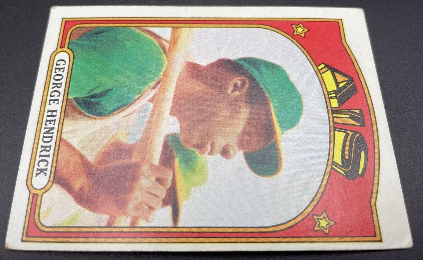 George Hendrick 1972 Topps #406 World Champions Oakland Athletics