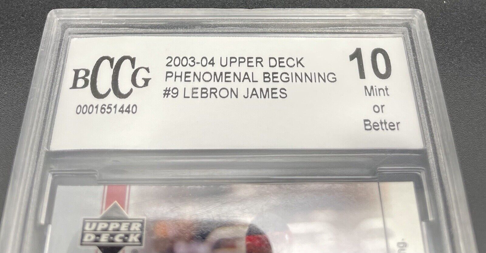 Lebron James 2003-04 Upper Deck phenomenal beginning #9 BCCG GRADE 10 Cleveland