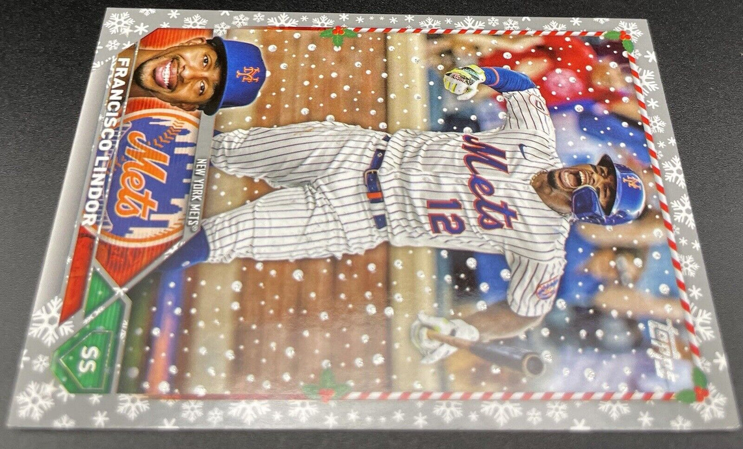 Francisco Lindor 2023 Topps #H119 Christmas Special Metallic New York Mets