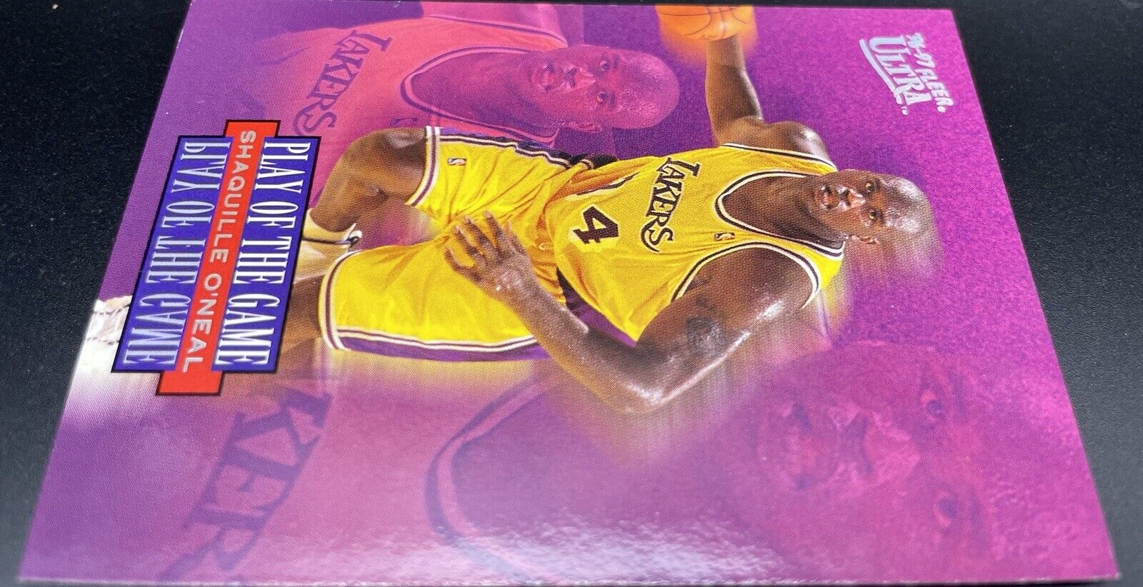 Shaquille O’Nneal 1997 Fleer Ultra #296 Player Of The Game LA Lakers Pink