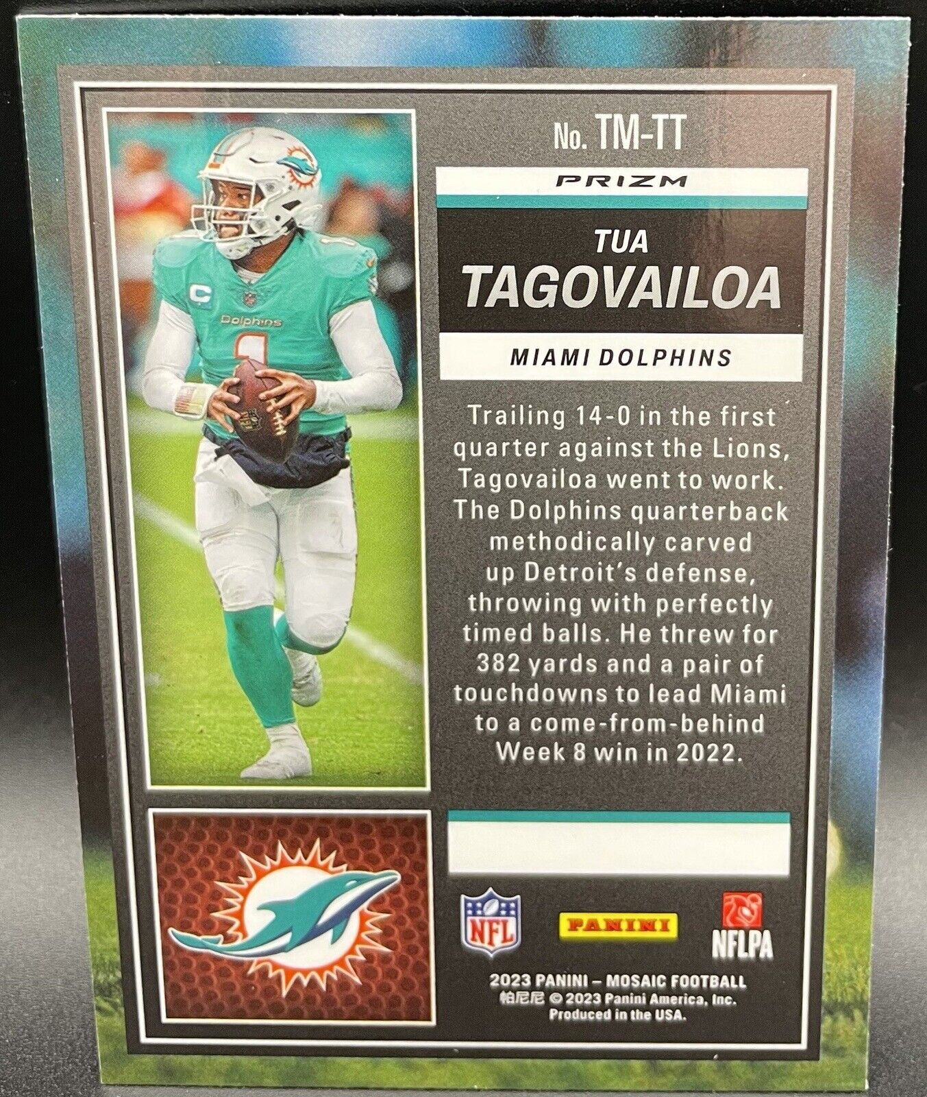 2023 Panini  Mosaic TUA TAGOVAILOA #TM-TT  Touchdown Masters Miami Dolphins🏈💥