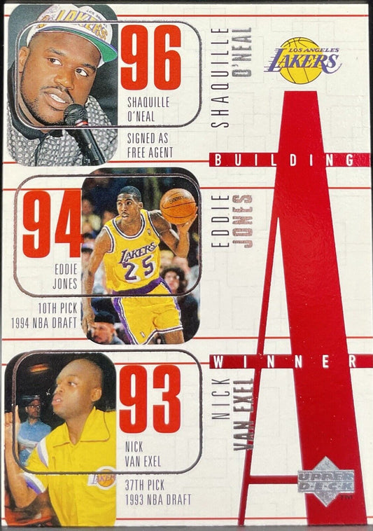1996-97 Upper Deck - Building a Winner #148 Kobe Bryant, Shaquille O'Neal, Eddie