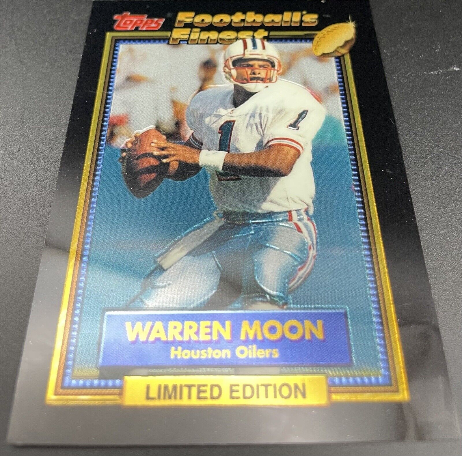 Warren Moon 1992 Topps 19 Of 44 Footballs Finest Limited Houston Oilers