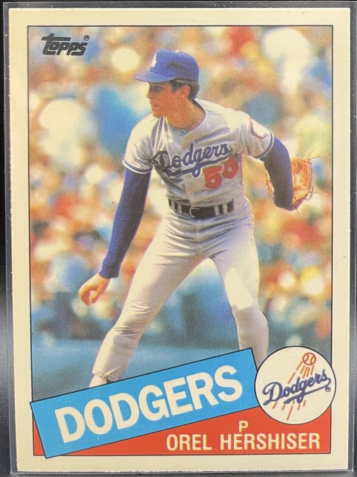 Orel Hershiser 1985 Topps Tiffany #493 Los Angeles Dodgers HOF