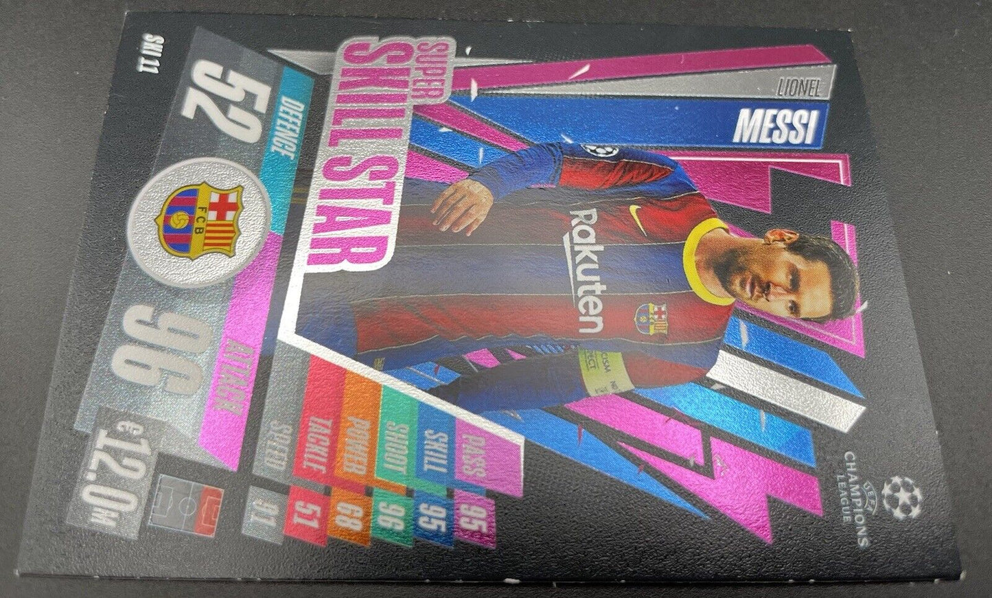 2020-21 Lionel Messi Topps Match Attax Champions League Super Skill Star SKI11!