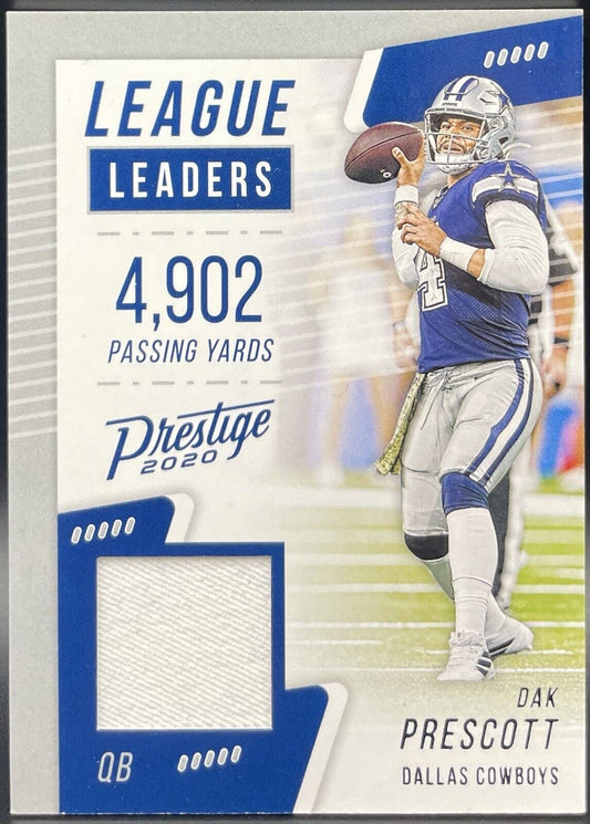 Dak Prescott 2020 Panini Prestige #LL-DP Patch League Leaders Dallas Cowboys