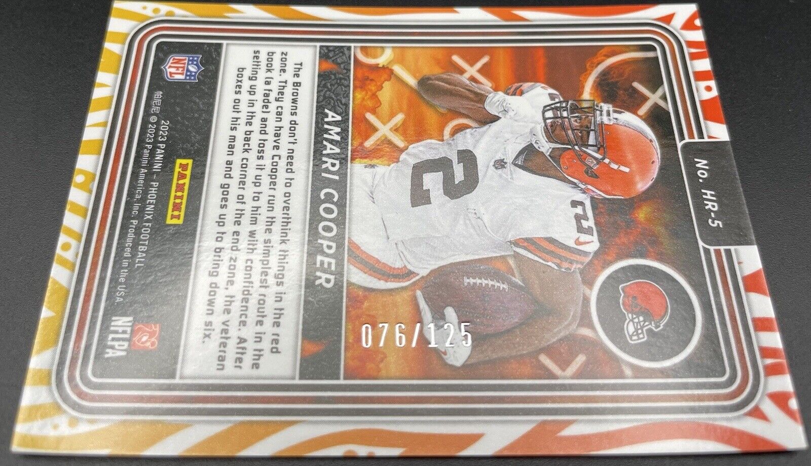 Amari Cooper  2023 Panini Phoenix #HR-5 Hot Routes Purple /125 Cleveland Browns