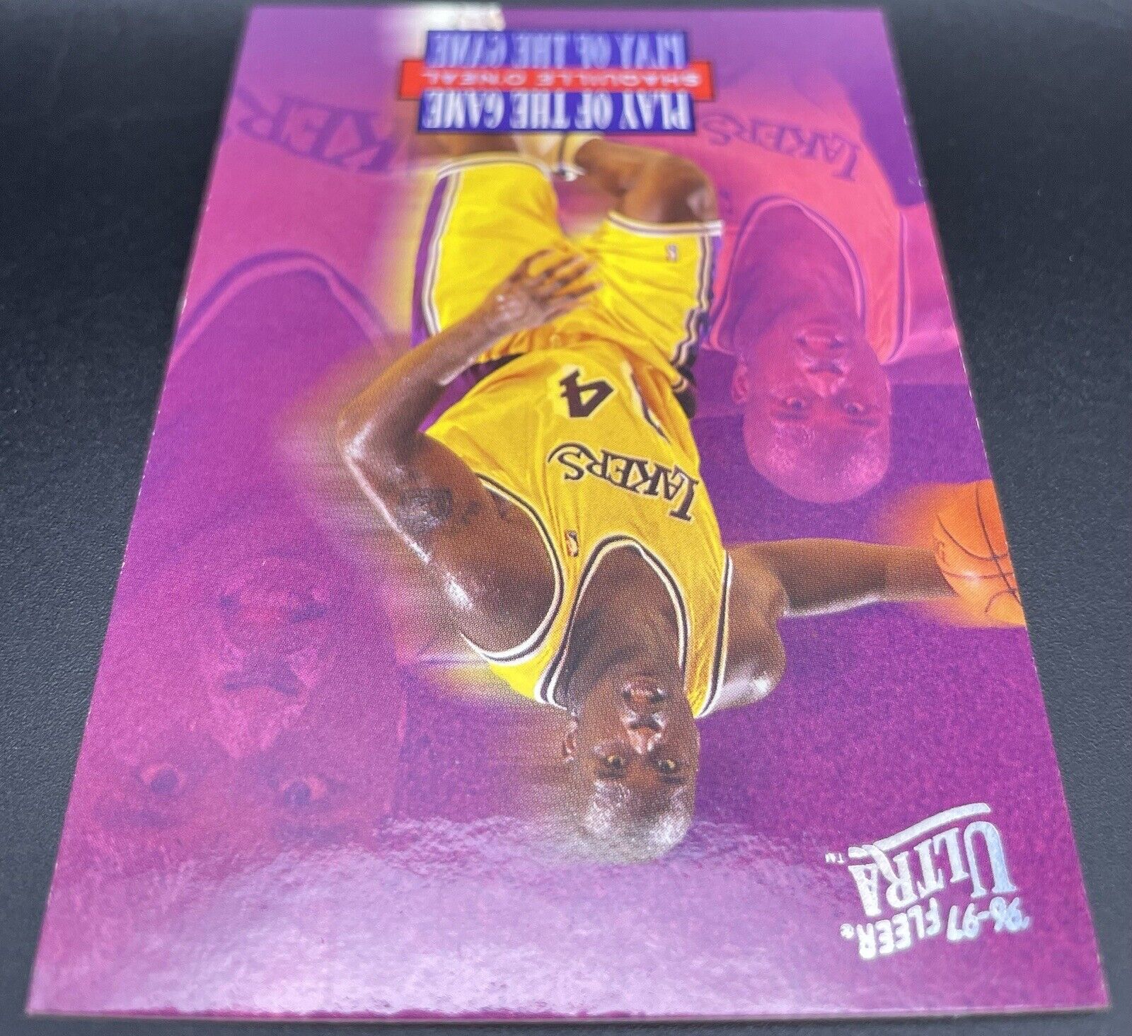 Shaquille O’Nneal 1997 Fleer Ultra #296 Player Of The Game LA Lakers Pink