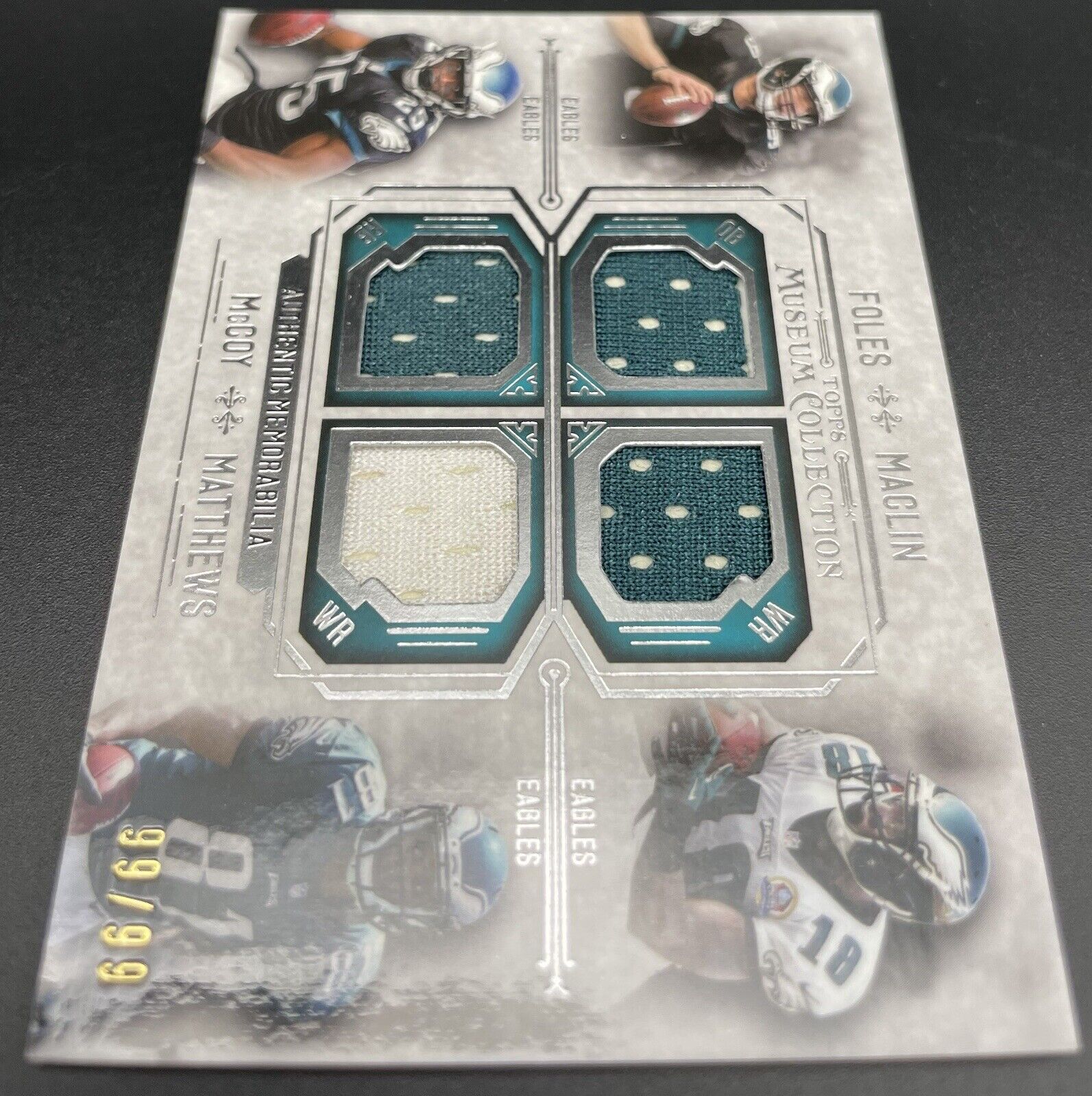 Nick Foles, LeSEAN McCoy, 2014 Topps Museum Collection #FPQR-FMMM PATCH, Eagles