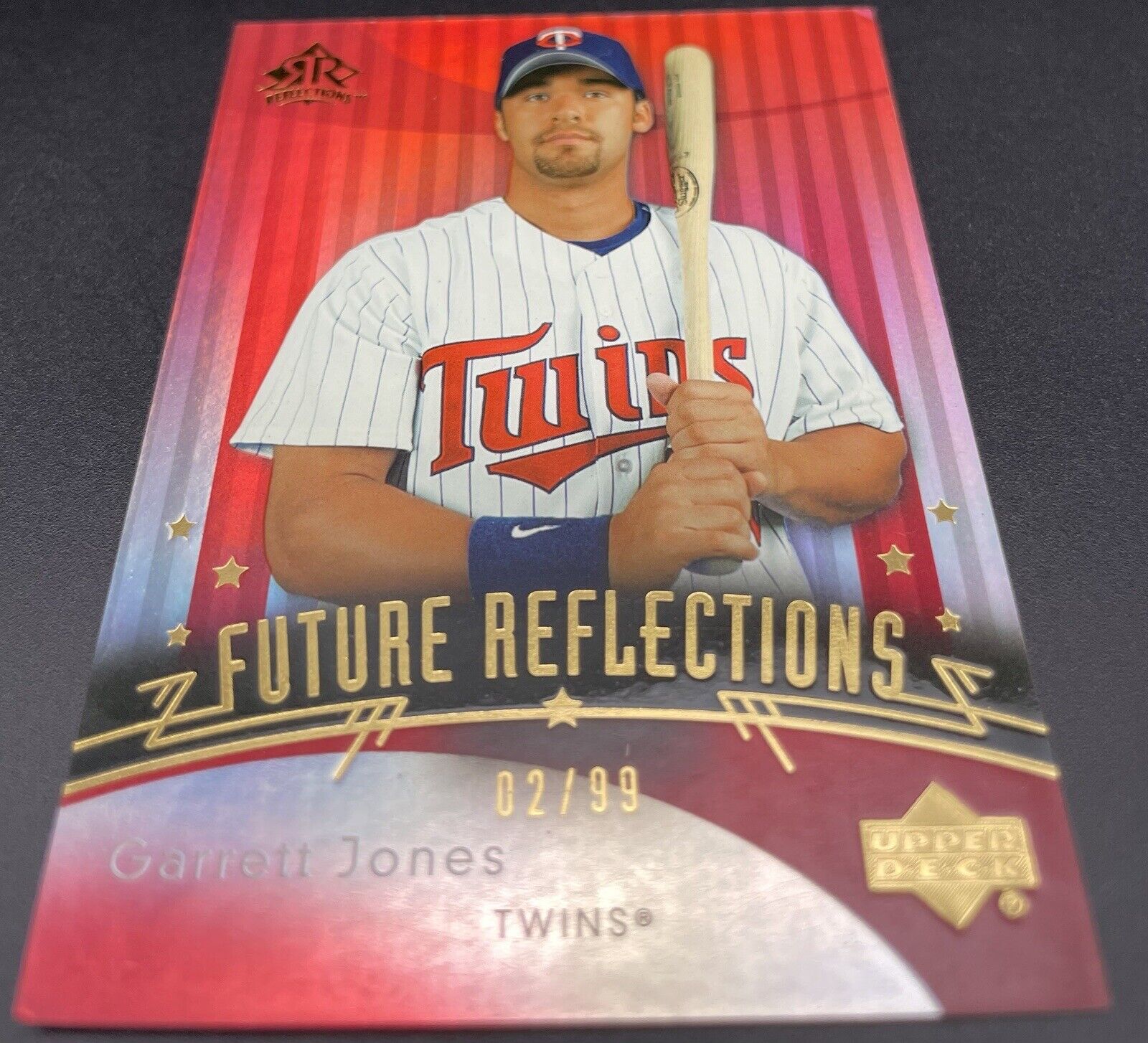 2005 Upper Deck Reflections - Future Reflections Red #227 Garrett Jones /99 (RC)