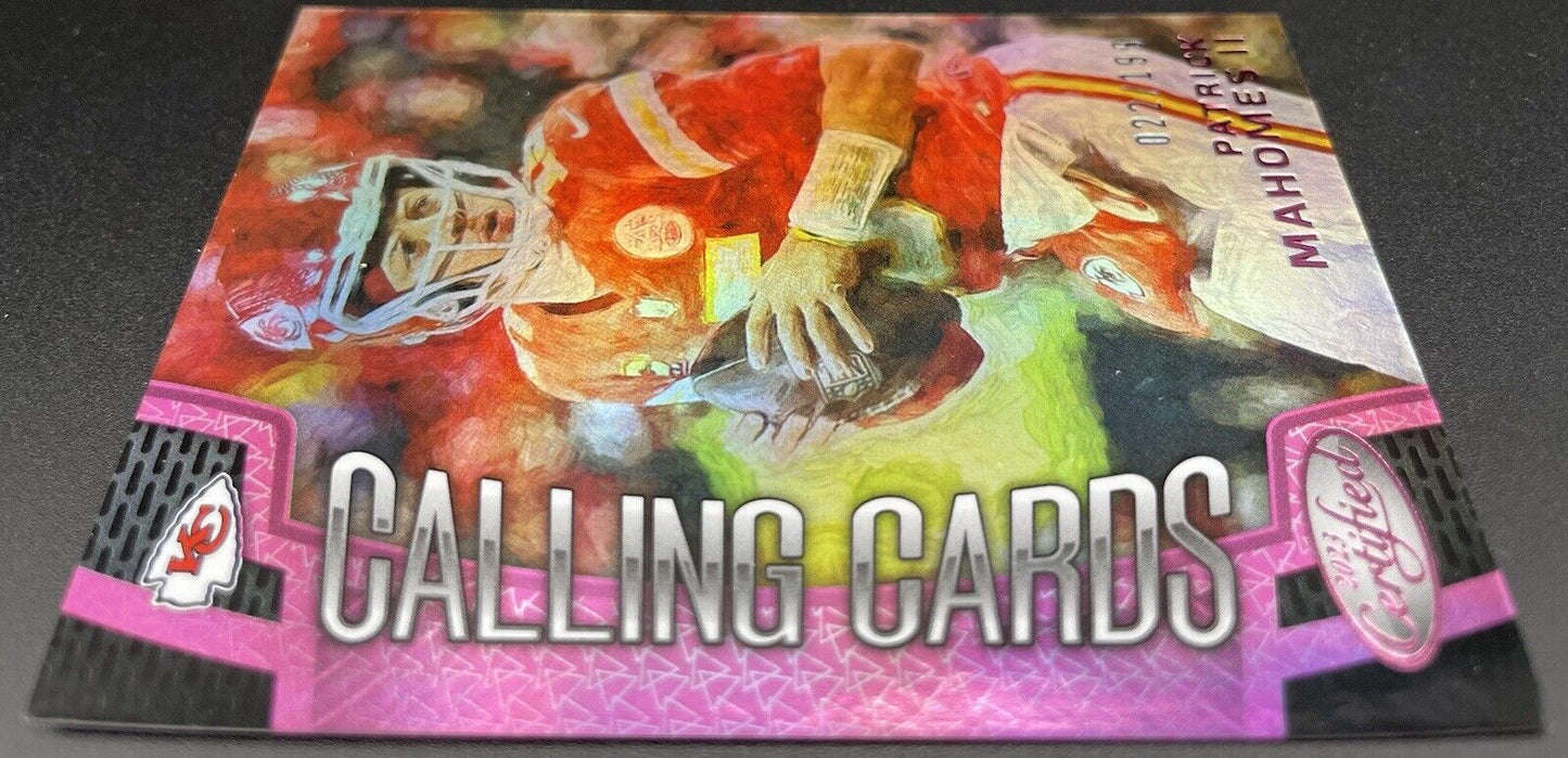 Patrick Mahomes II 2023 Panini Certified #CALL-8  /199 Calling Cards Chiefs