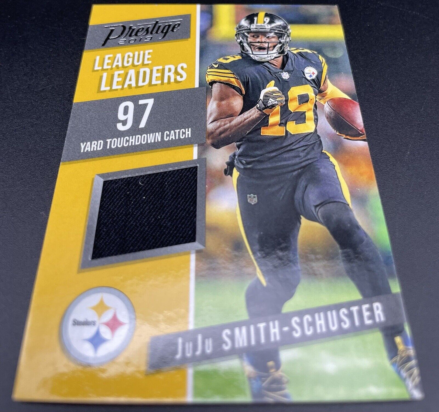 JuJu Smith-Schuster 2019 Panini Prestige League Leaders Patch #LL-JJ Steelers￼