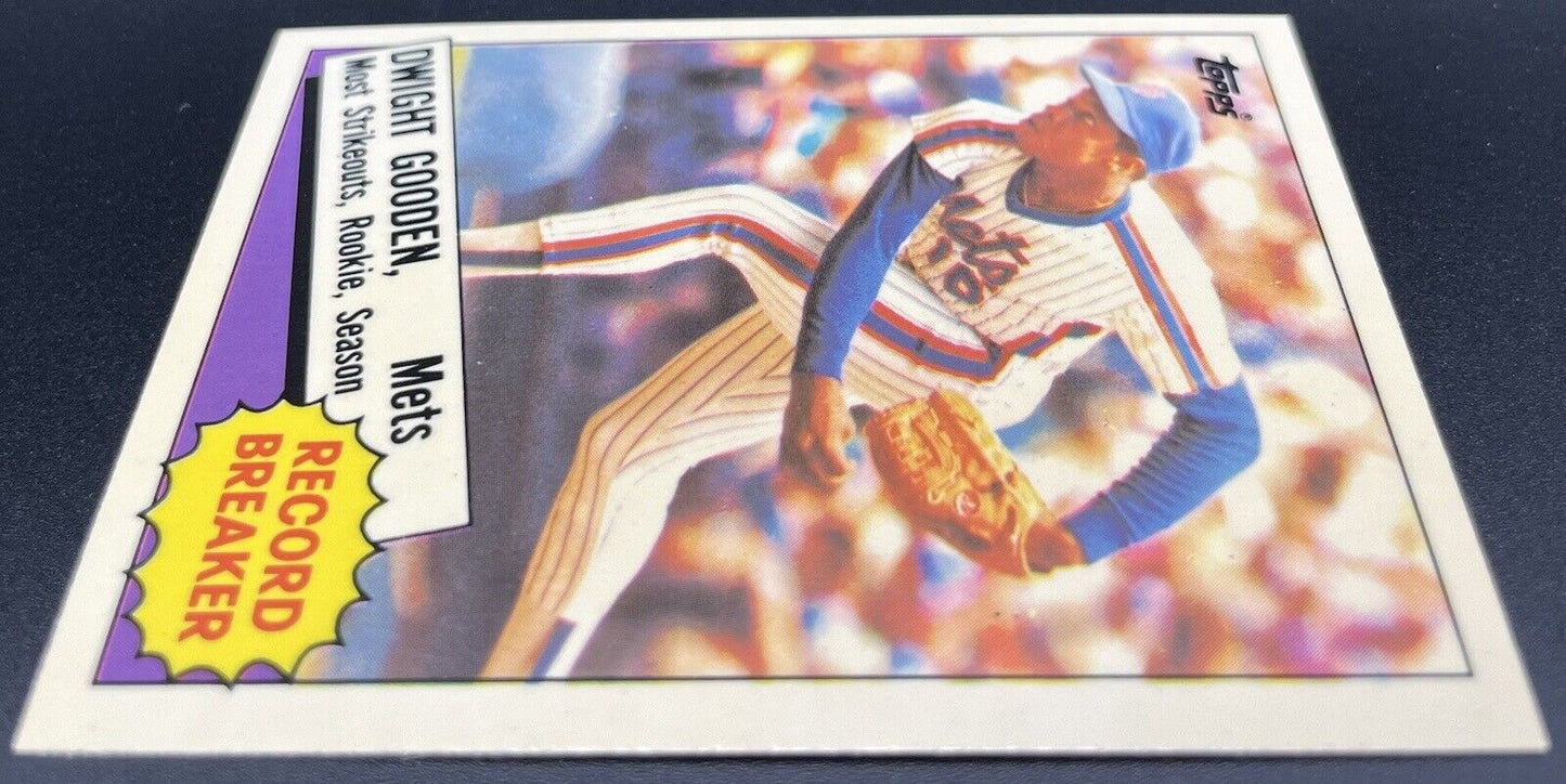 1985 Topps - Record Breaker Collector's Edition (Tiffany) #3 Dwight Gooden (RC)