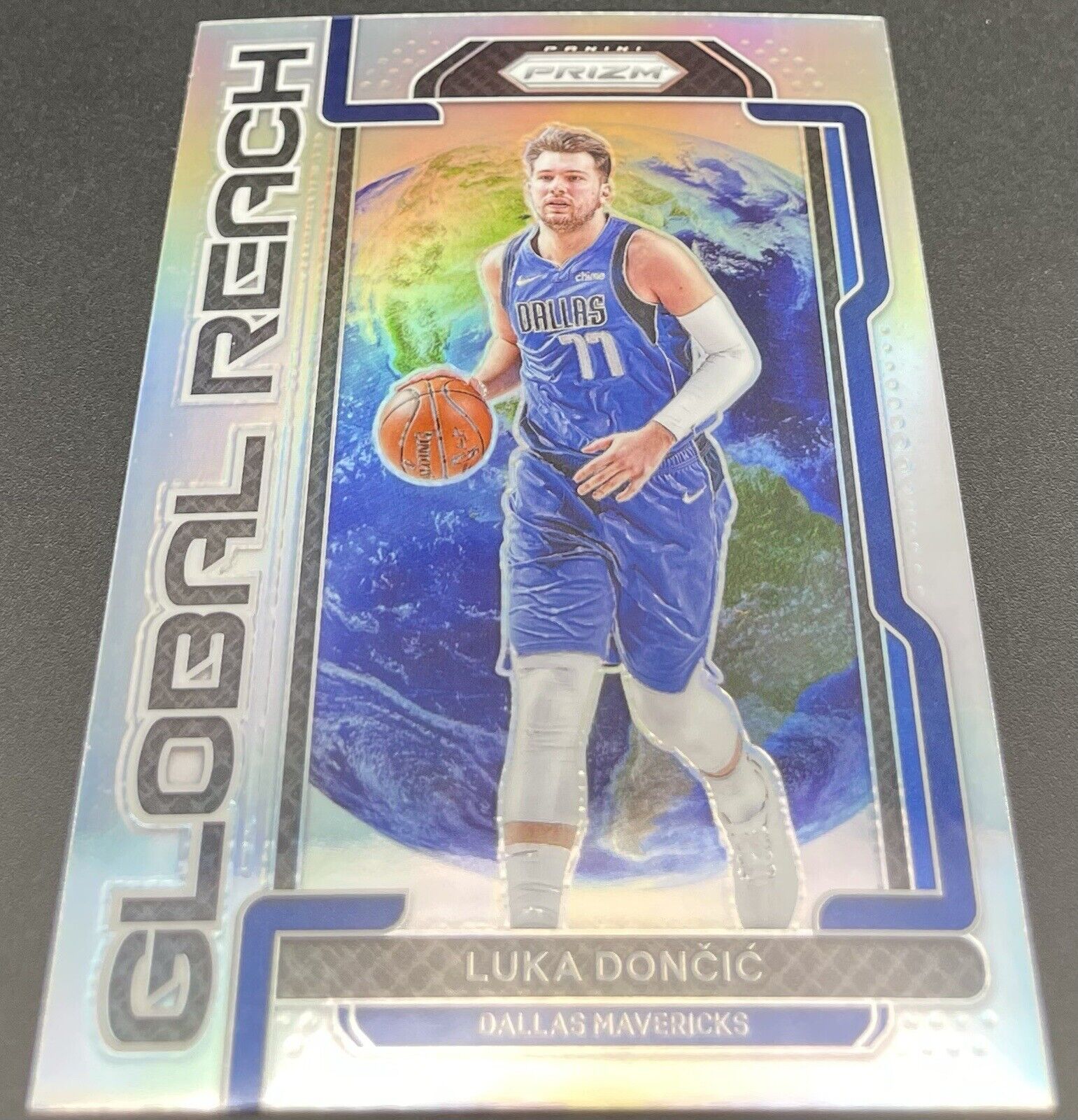 Luka Doncic 2021 Panini Prizm #4 Global Reach Dallas Mavericks Hologram