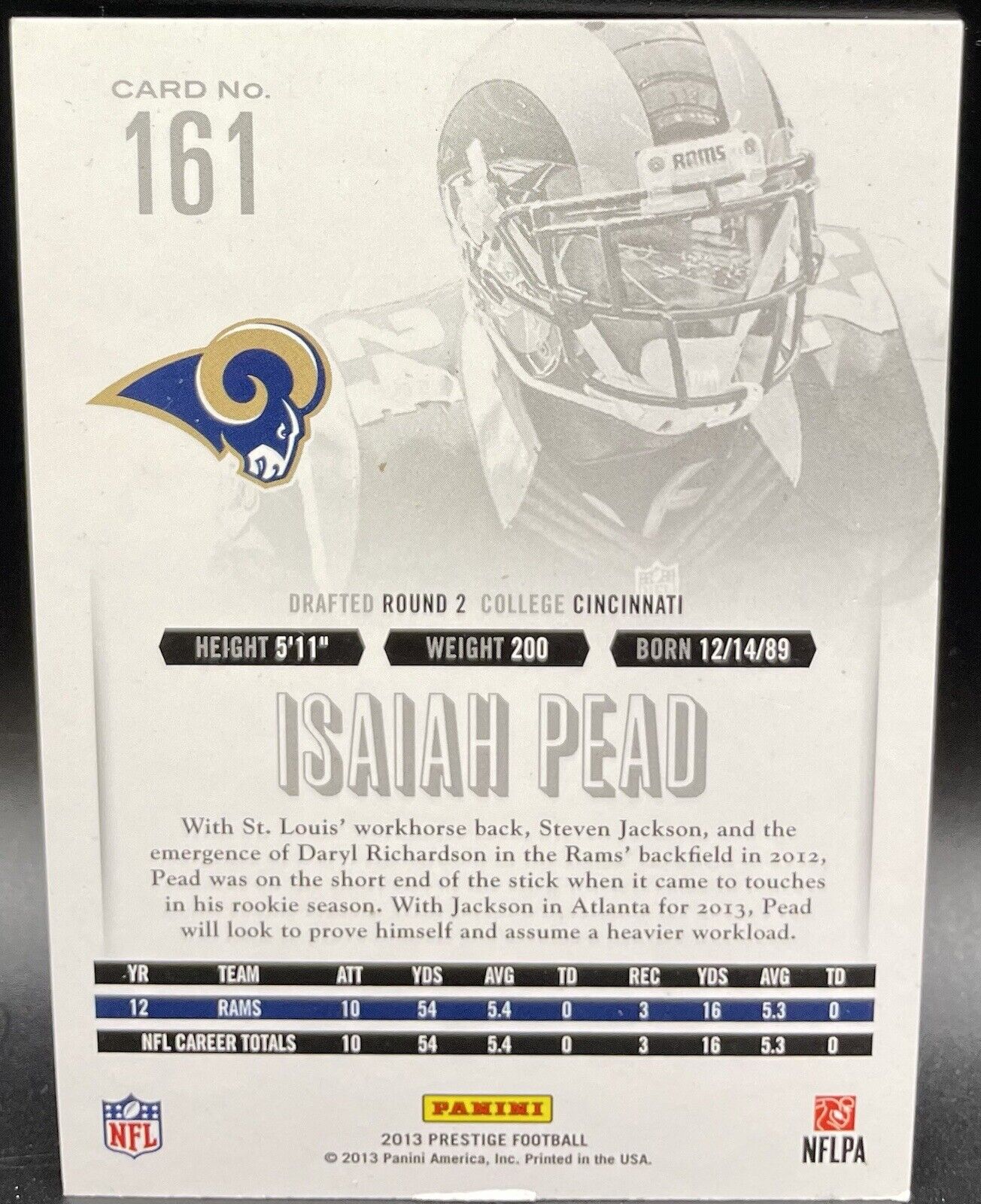 2013 Panini Prestige - Extra Points Purple #161 Isaiah Pead /100