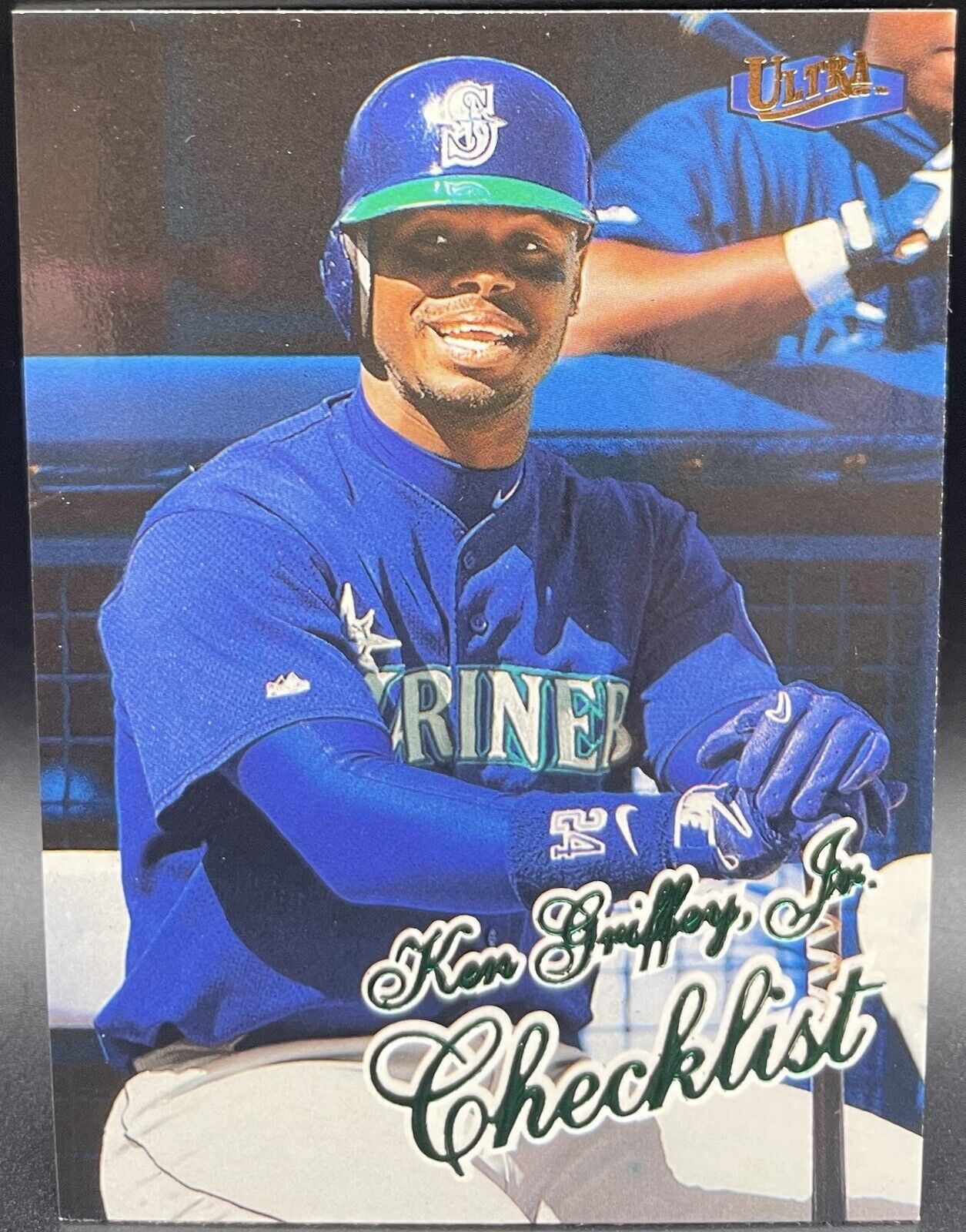 Ken Griffey Jr 1998 Fleer Ultra Checklist # 473  Seattle Mariners Green 🔥⚾️🔥